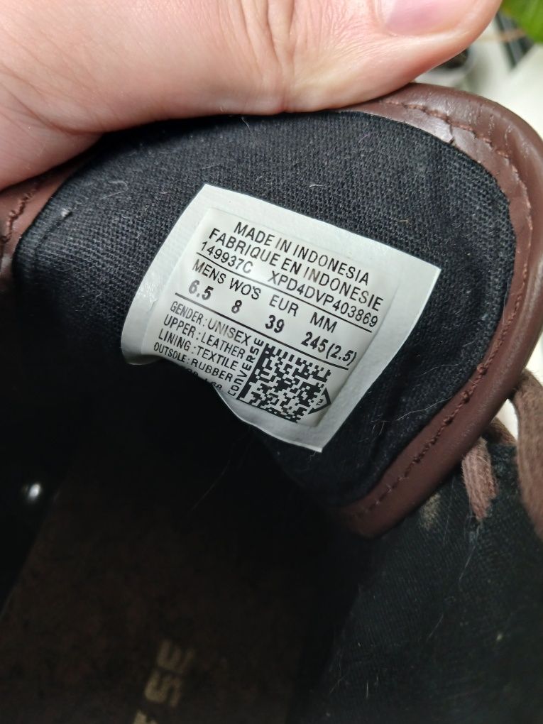 Converse Jack Purcell Leather Mid — оригинал, кожа, размер 39