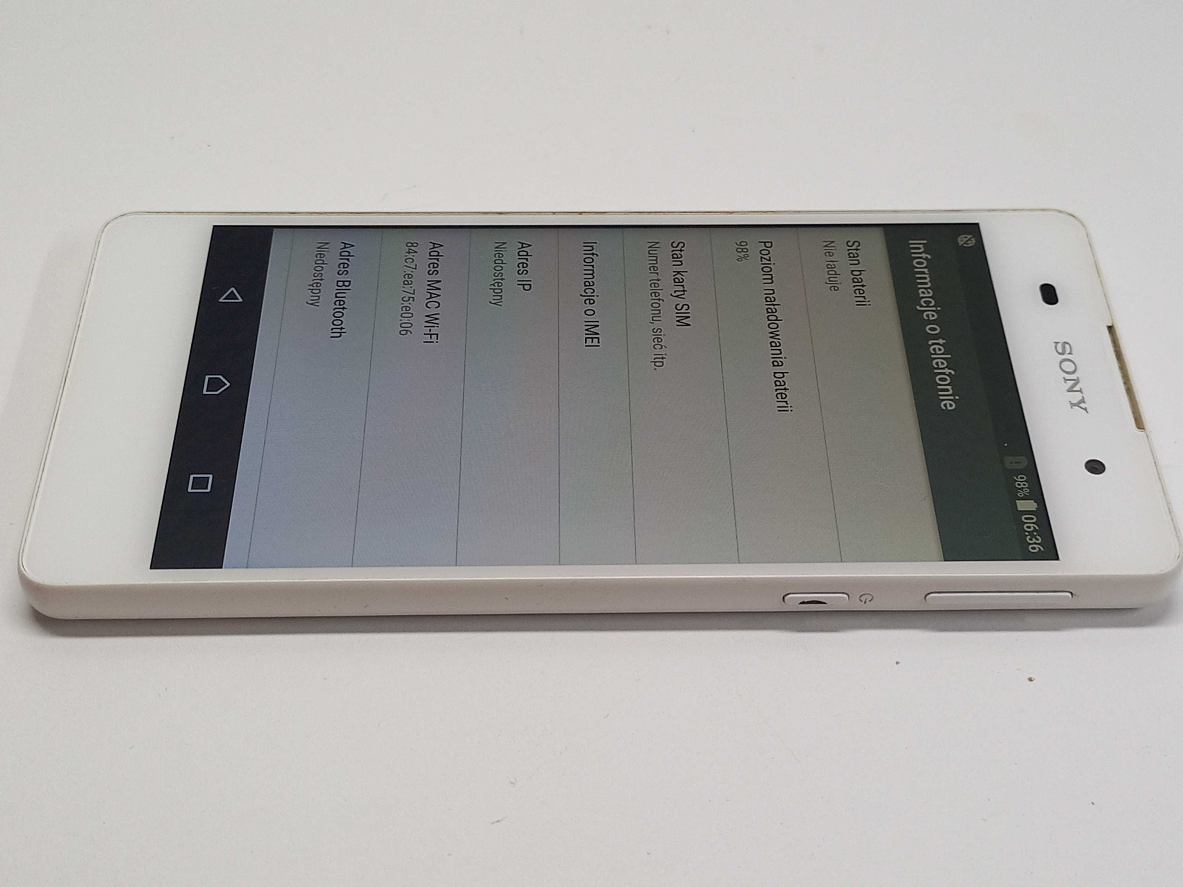 Smartfon Sony XPERIA E5 4G (LTE) biały F3311