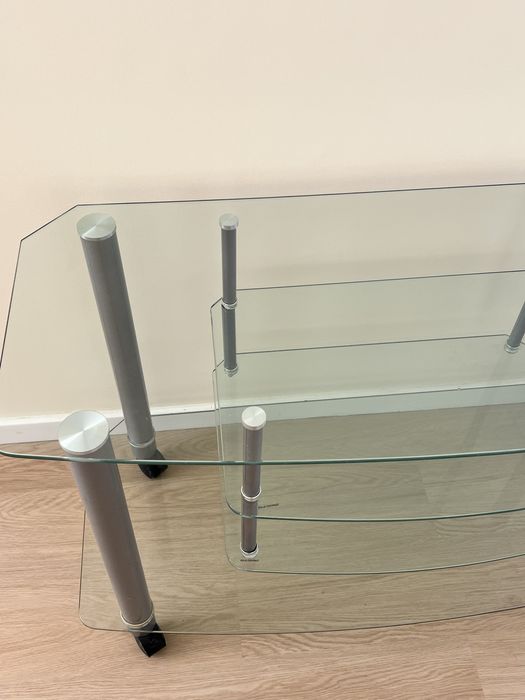 Móvel de tv de vidro