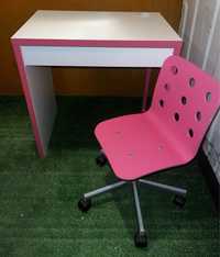 Biurko Ikea Micke + Krzesło dla Księżniczki DOSTAWA