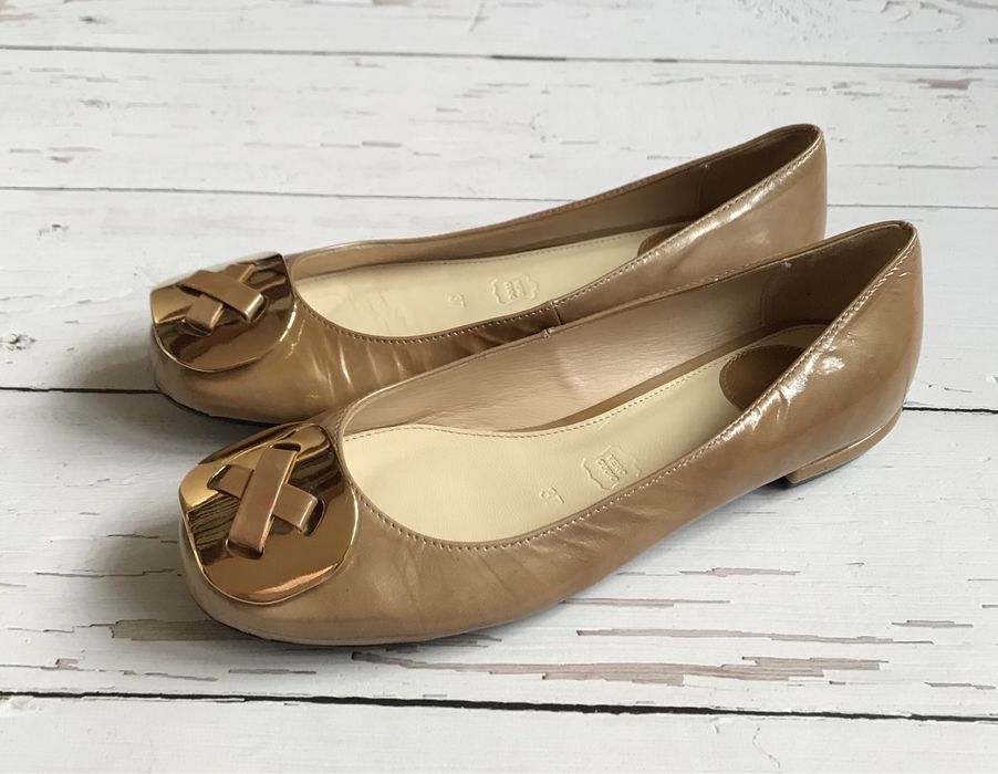 Damskie Lakierkowe Baleriny 7mil Luxury Brand Skóra 37 Nowe 549 zł !