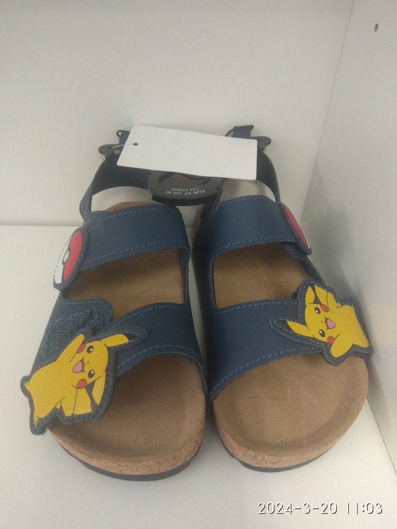 Sandały H&M,nowe , Pikachu,27