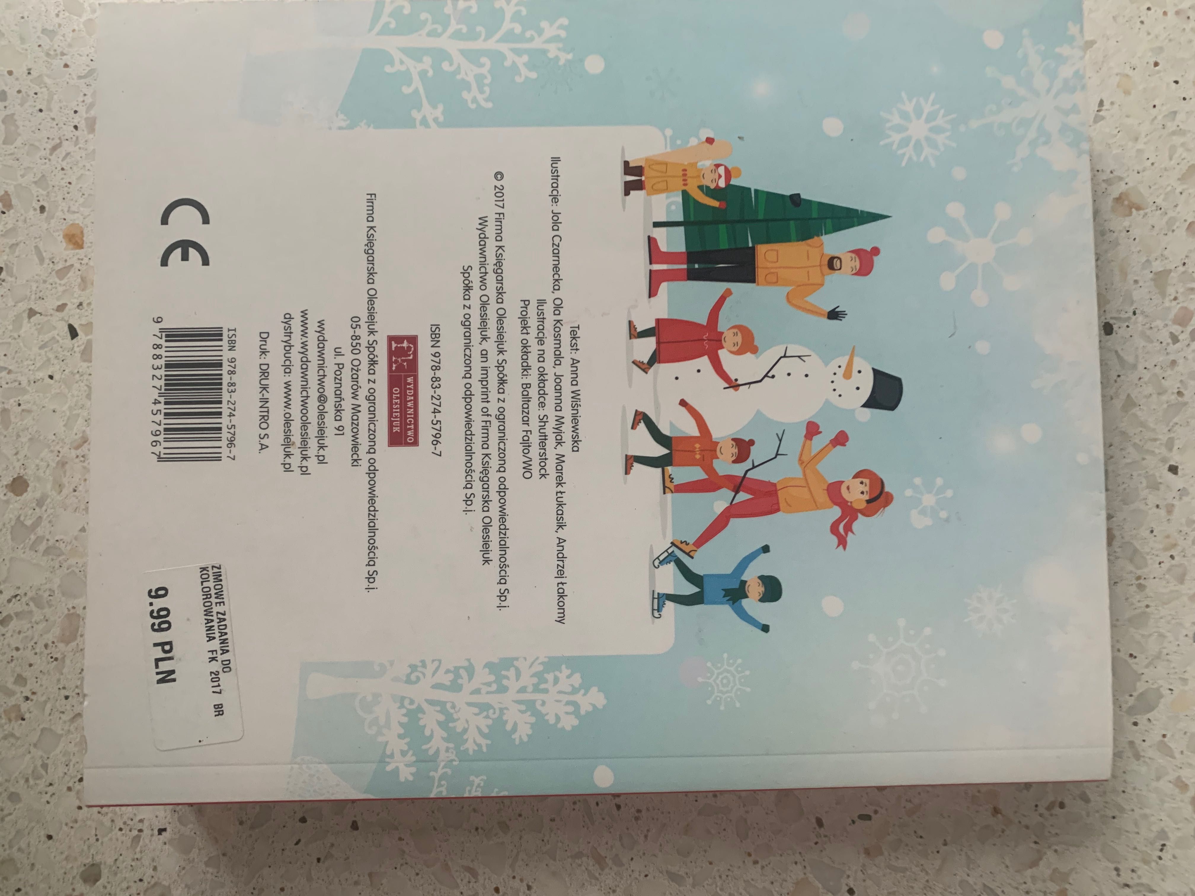 Książka do kolorowania dla dzieci Zimowe Kolorowanki