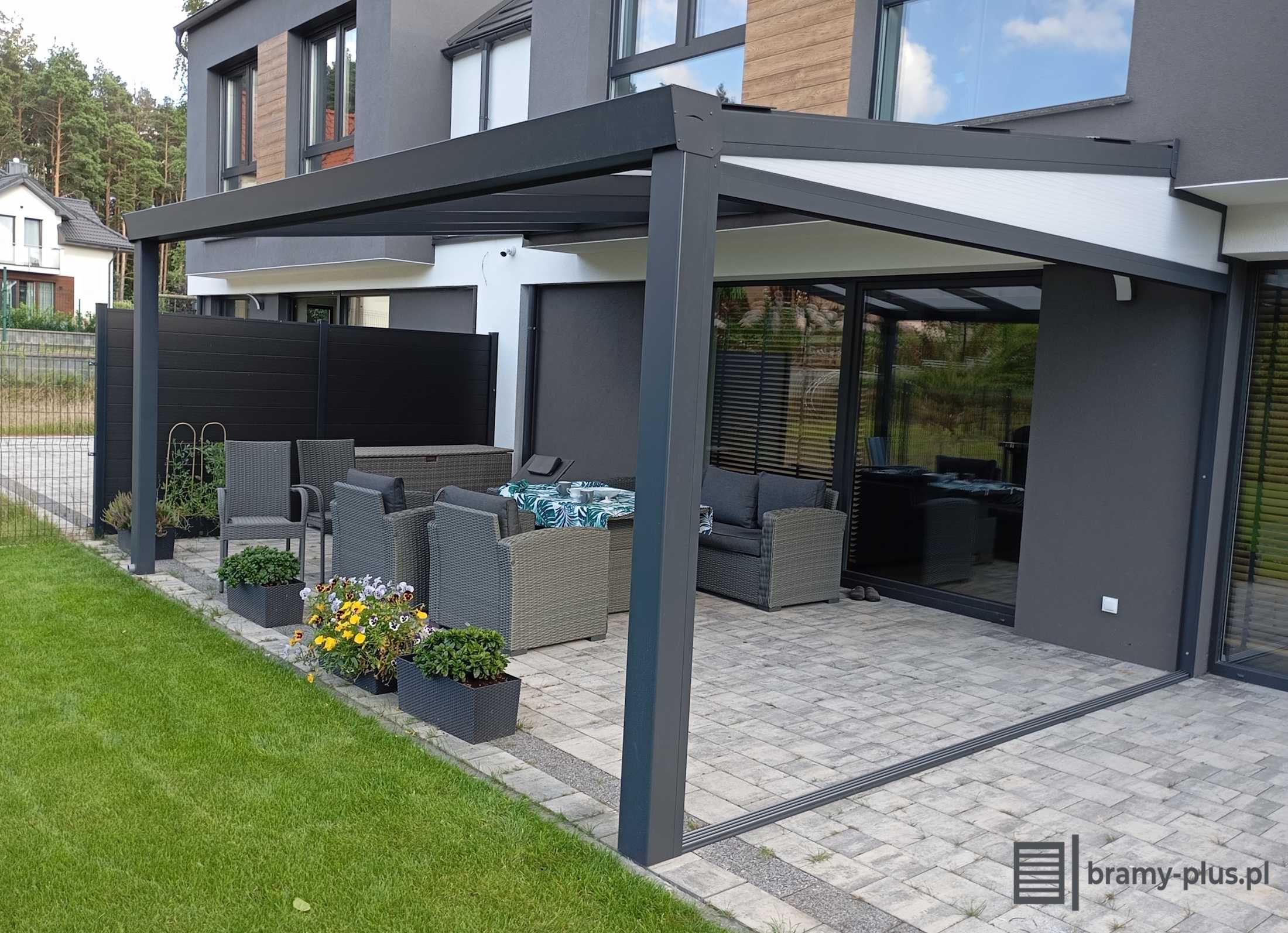 Zadaszenie tarasu aluminiowe poliwęglan, zadaszenia lamelowe, pergola