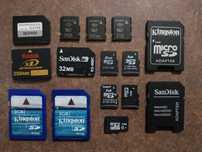 Karta pamięci, MicroSD, SD XD, MMC, M2