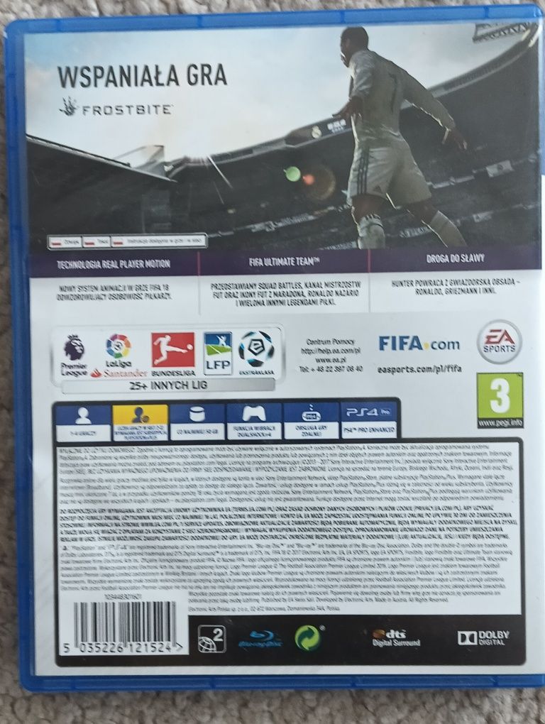 Fifa 18 Jogo	PS4	Playstation 4		Como novo!