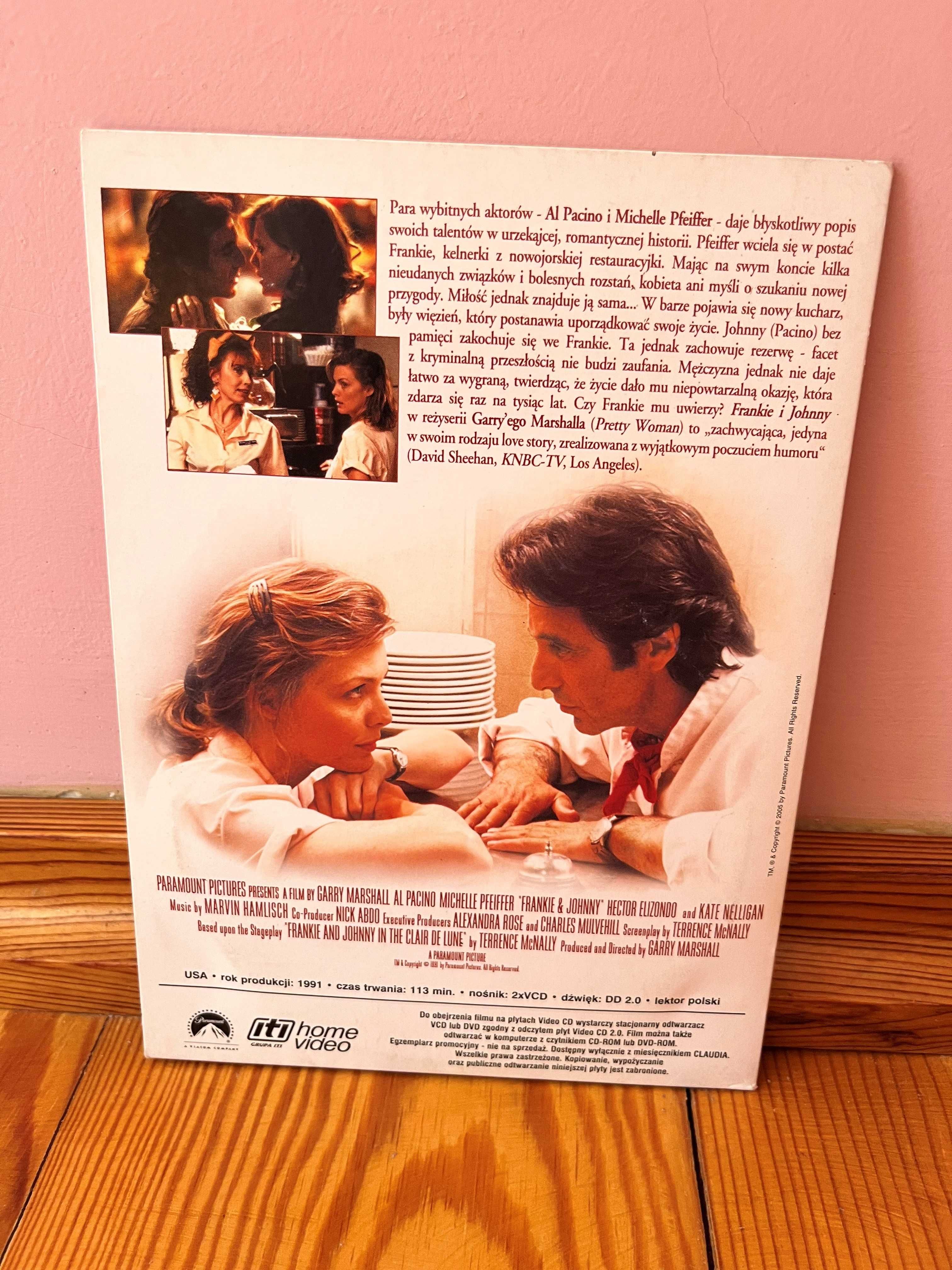 Film na DVD "Frankie i Johnny" (Al Pacino i Michelle Pfeiffer)