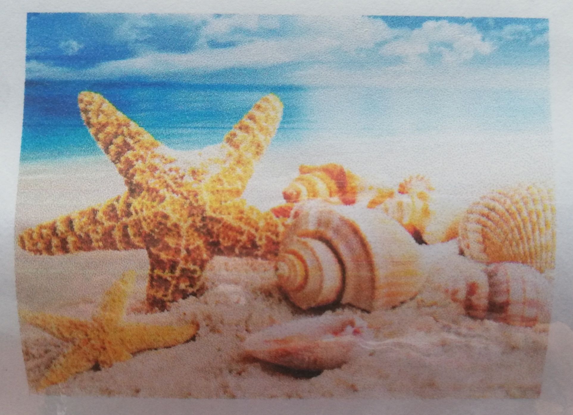 Obrazek diamentowy haft plaża morze muszelki nowy!