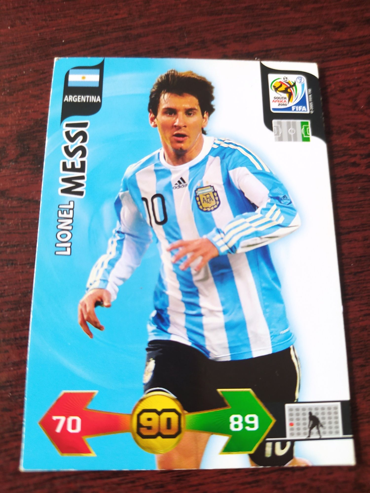 Karta L. Messi   Panini 2010