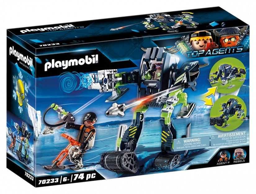 PLAYMOBIL 70233 – Lodowy Robot Top Agents z figurkami