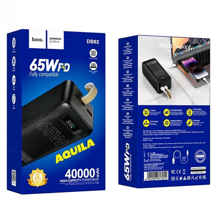 УМБ Hoco power bank DB82 Aquila PD65W  40000mAh