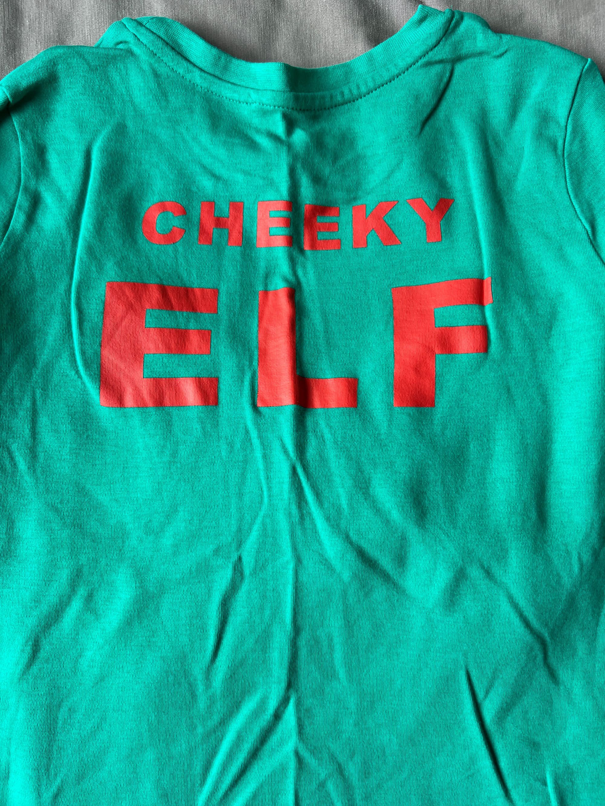George zielona bluzka góra od piżamy piżama Elf świąteczna Cheeky Elf