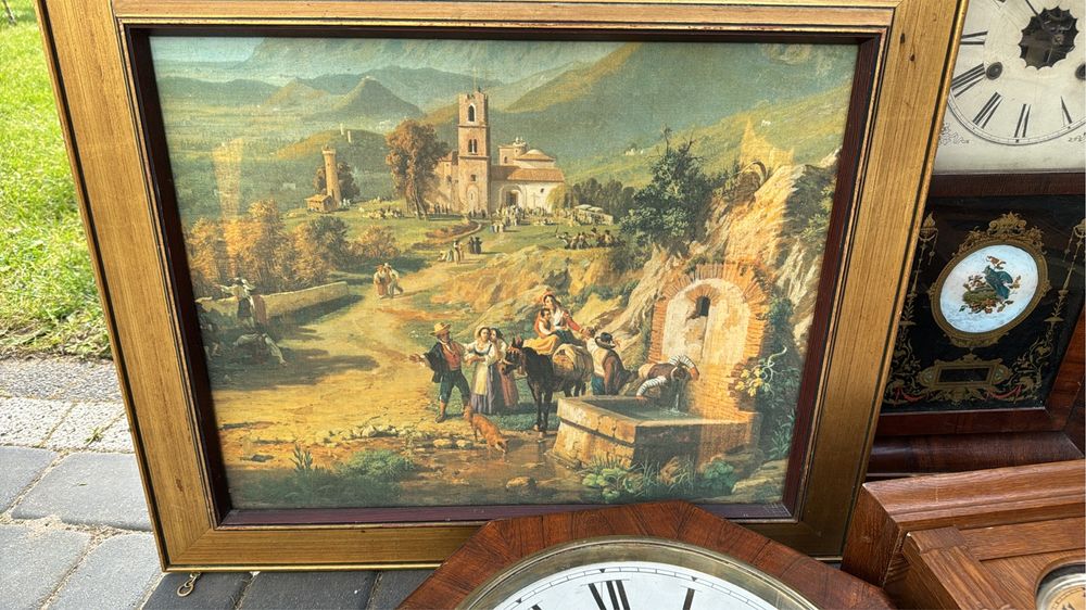 Stare zegary kolekcjonerskie obraz gablota zegar antyki kolekcja