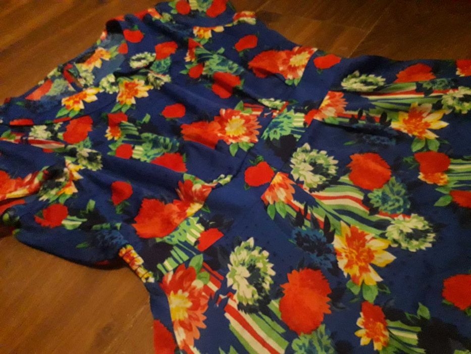 sukienka letnia w kolorowe kwiatki