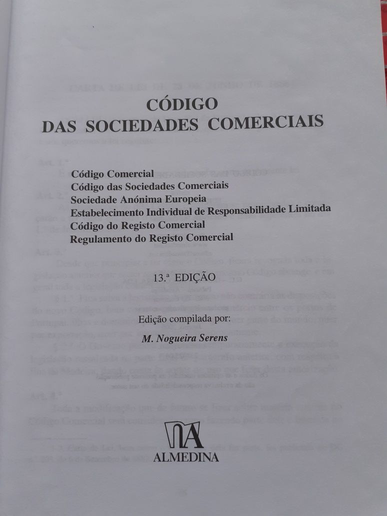 Código das Sociedades Comerciais + Código Civil