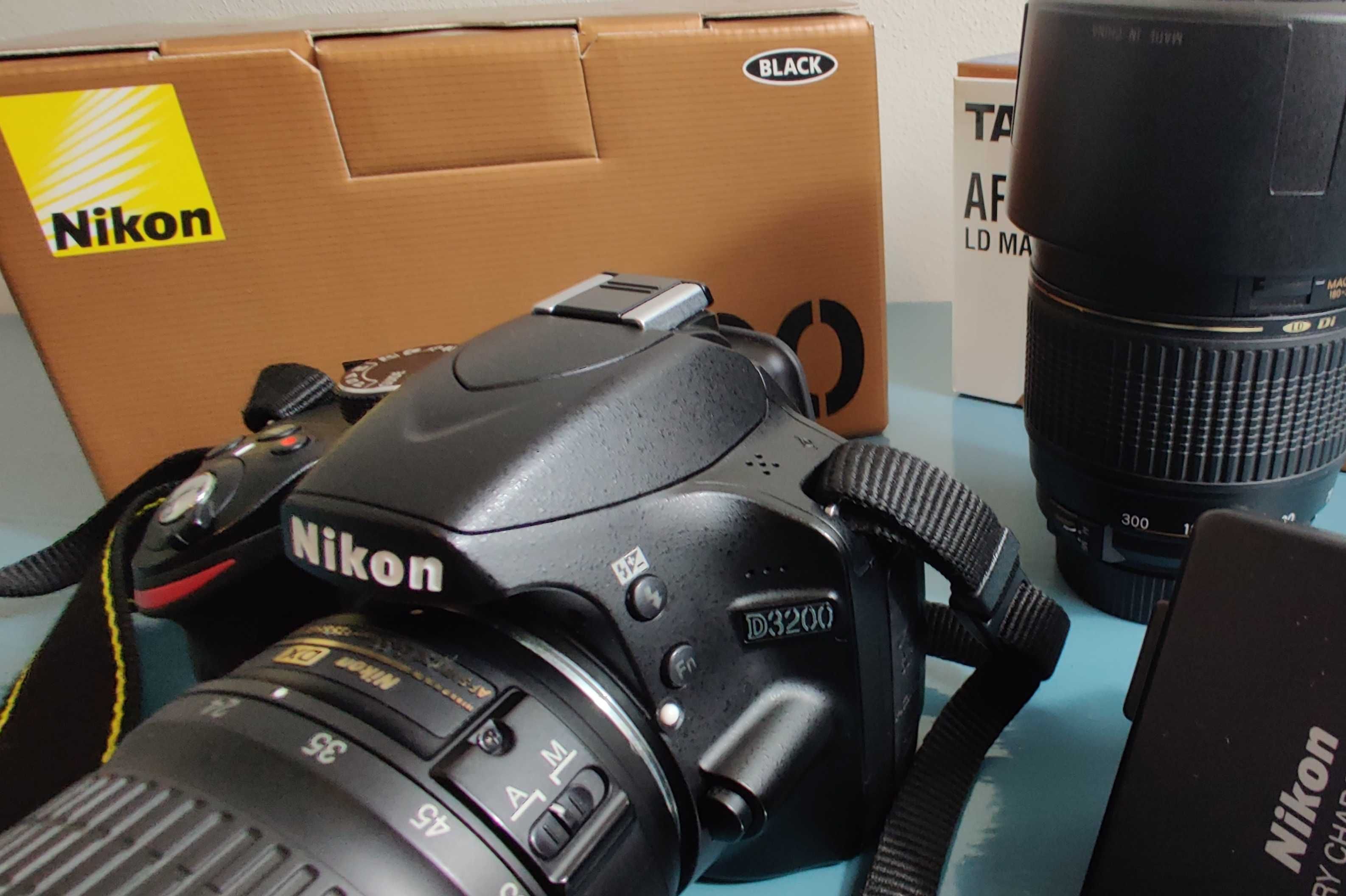 Nikon D3200 + AF-S DX 18-55mm  + Tamron Objetiva 70-300mm
