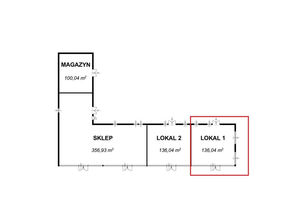 Lokal usługowo-handlowy 136,04 m2 ul. Przemysłowa Jarosław wynajem