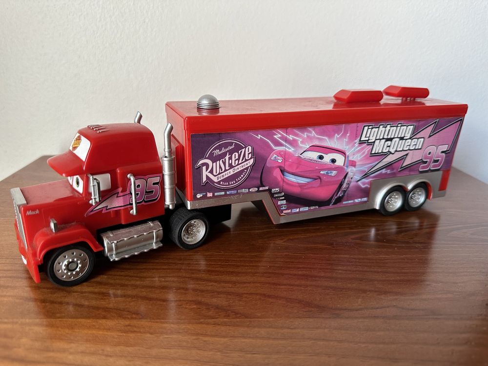 Camiao Mack Faisca Mcqueen Lightning disney carros camiao brinquedos