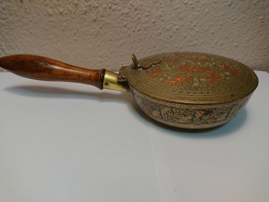 Szkandela Ozdobna patelnia z pokrywką. Retro Vintage Sklep -Starocie