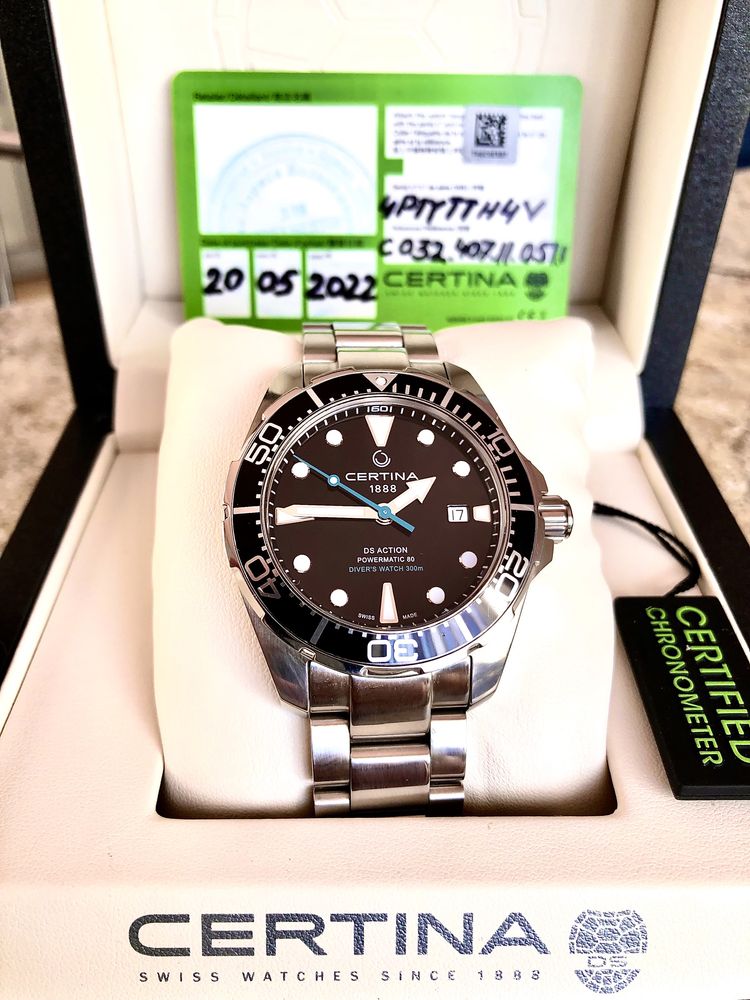 Швейцарские часы CERTINA Aqua DS Action Diver.