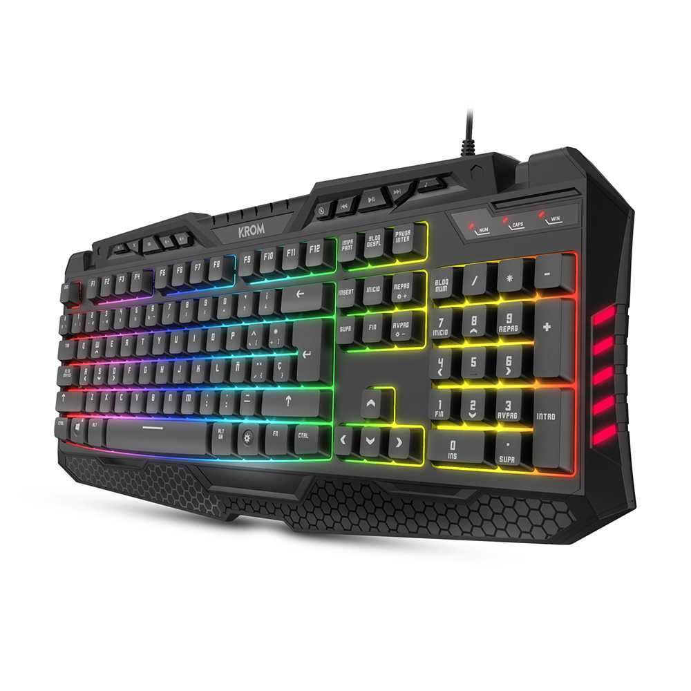 Teclado Krom RGB Gaming PT USB