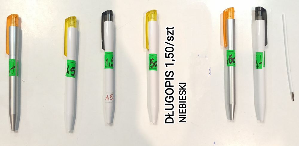Długopis pstrykany.