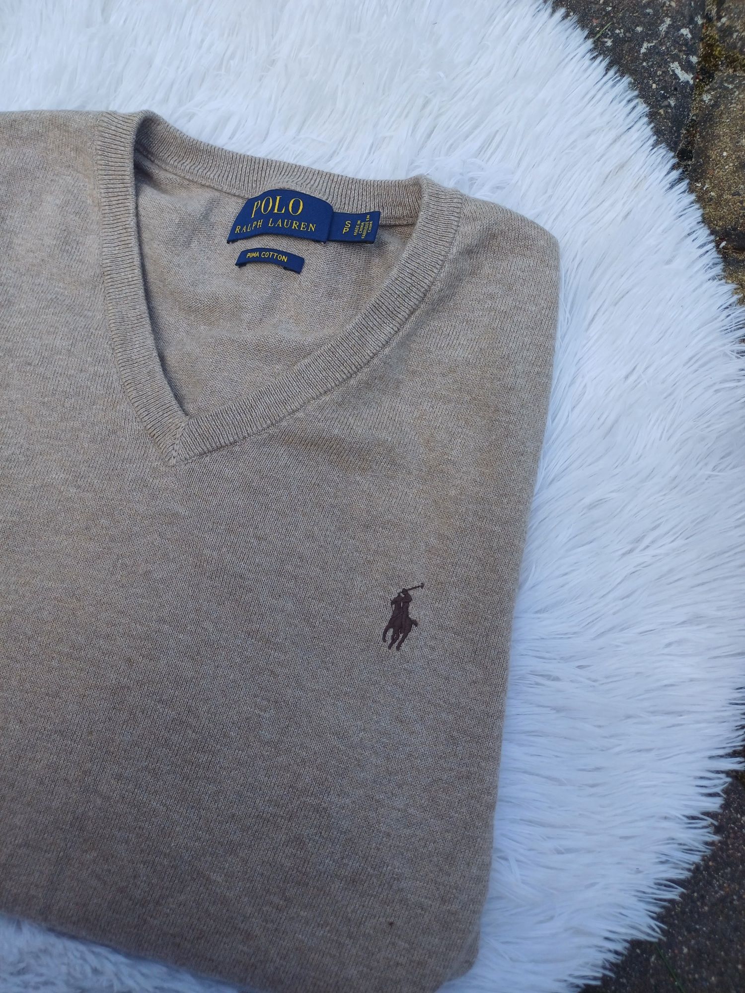 Meski sweterek ralph lauren w serek.
