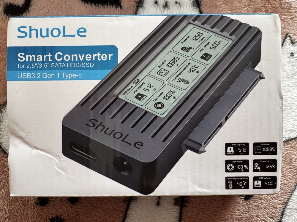 2.5" 3.5" sata hdd/ssd smart converter to type-c