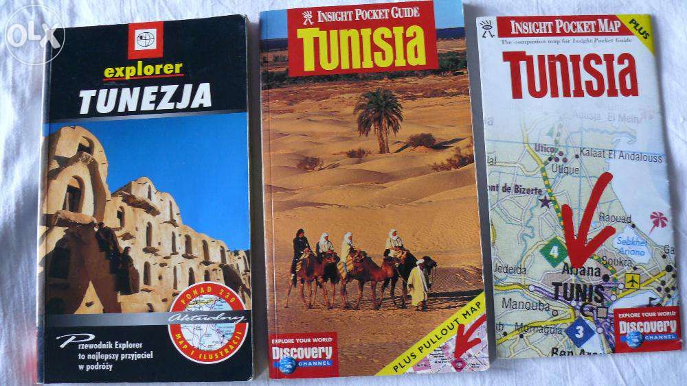 3 przewodniki po Tunezji z super mapą