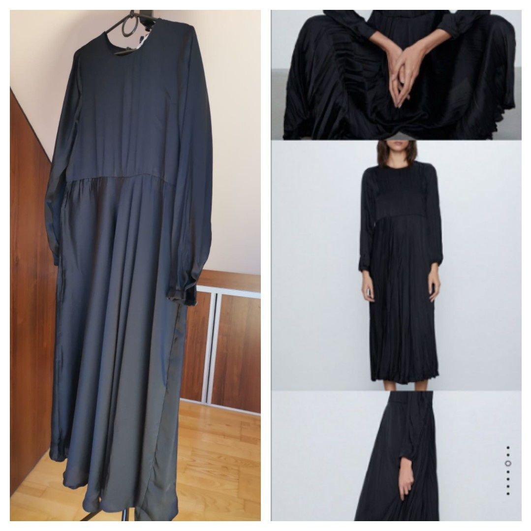 ZARA czarna, długa sukienka XS/S / idealna na halloween