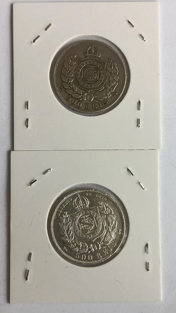 Moedas do Brasil em prata.,diversas
