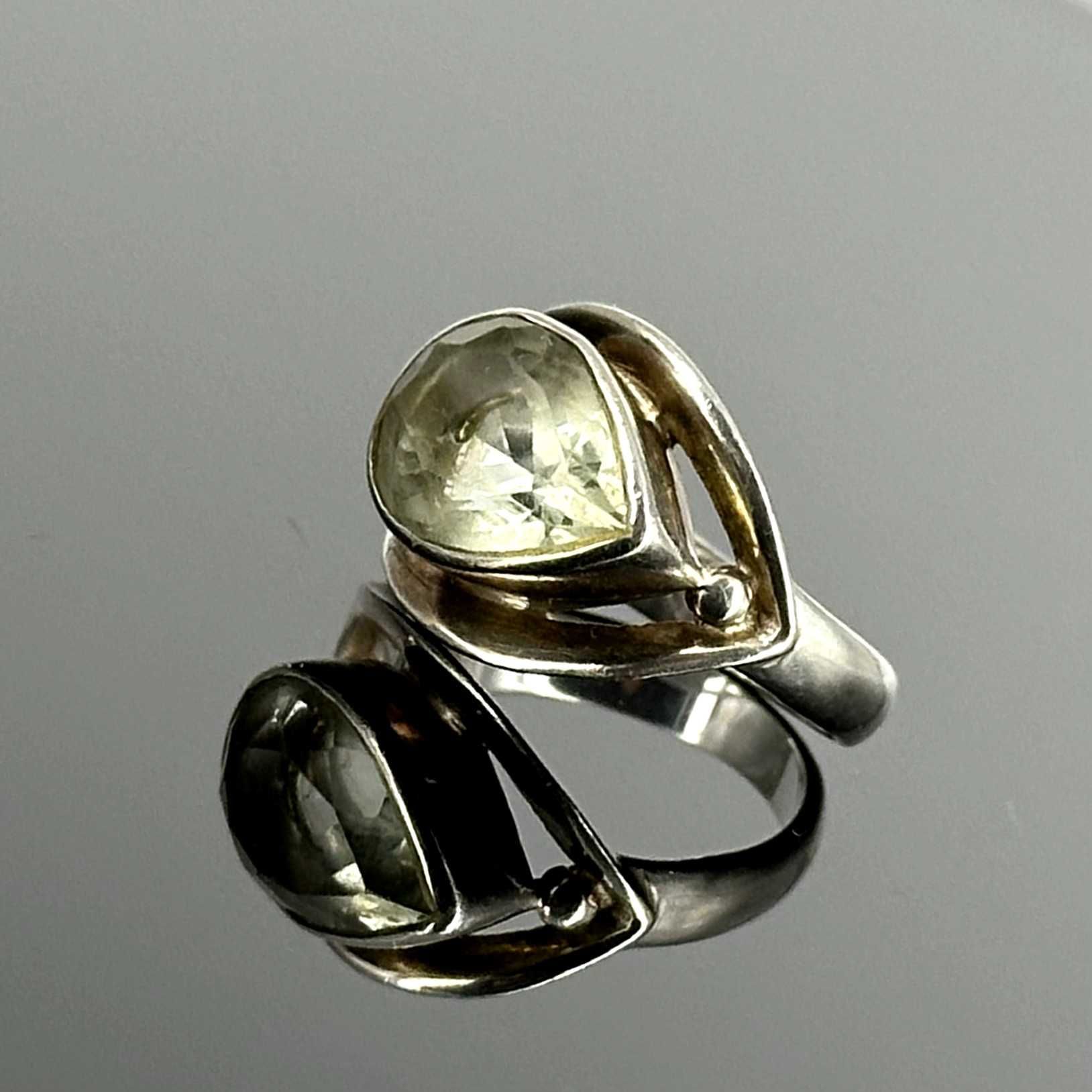 Srebro - Srebrny pierścionek z Cytrynem - próba srebra 925