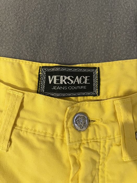 Spodnie Versace żółte