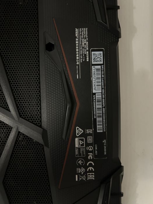 MSI GL65 Leopard 10SCXR laptop gamingowy