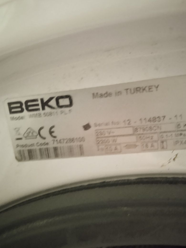 Pralka Beko model WMB 50811 PL F