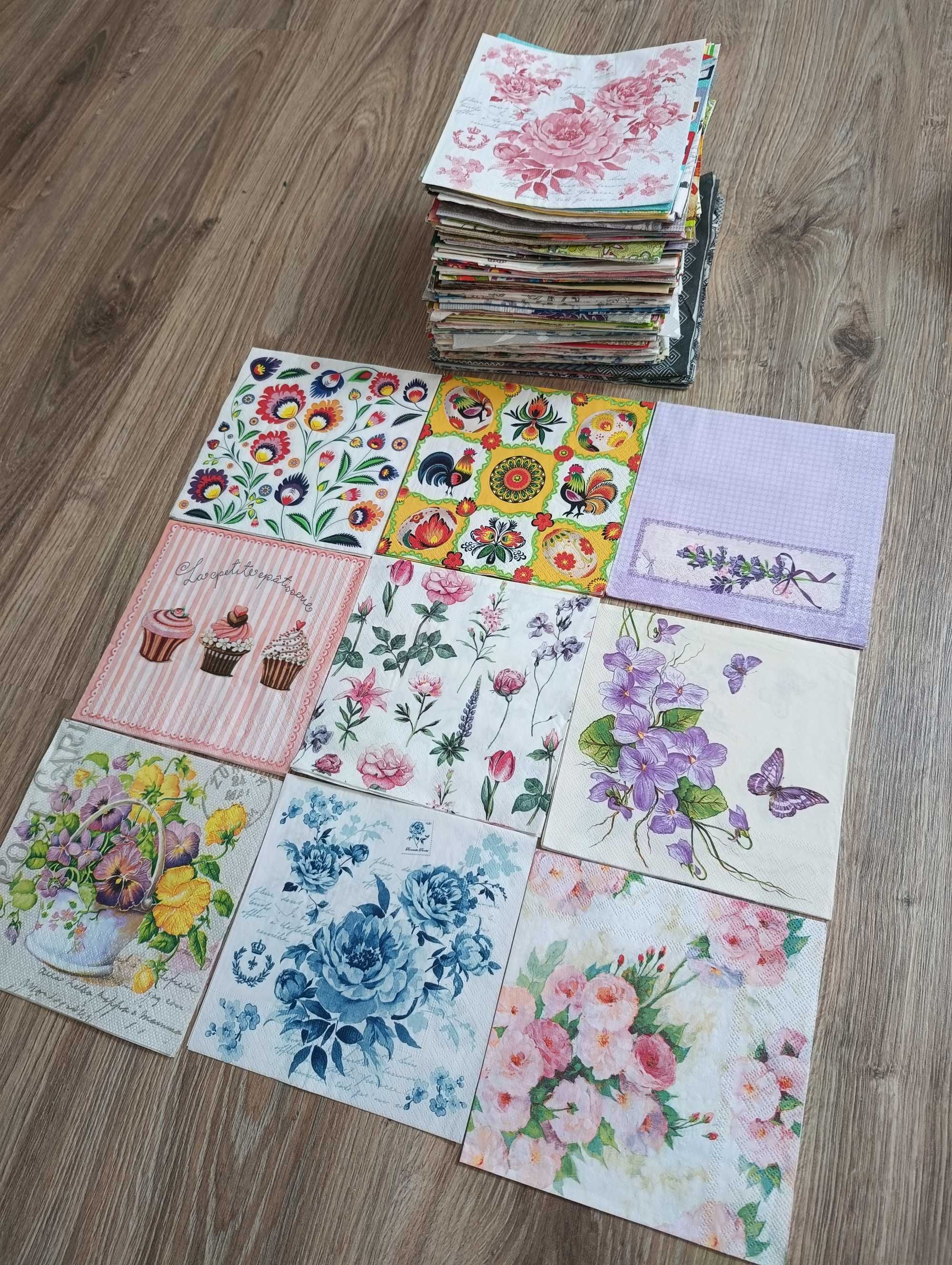 Serwetki do decoupage, zestaw ponad 150 sztuk