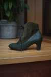 retro buty trzewiki skórzane zielone botki sznurowane Think! skóra 39