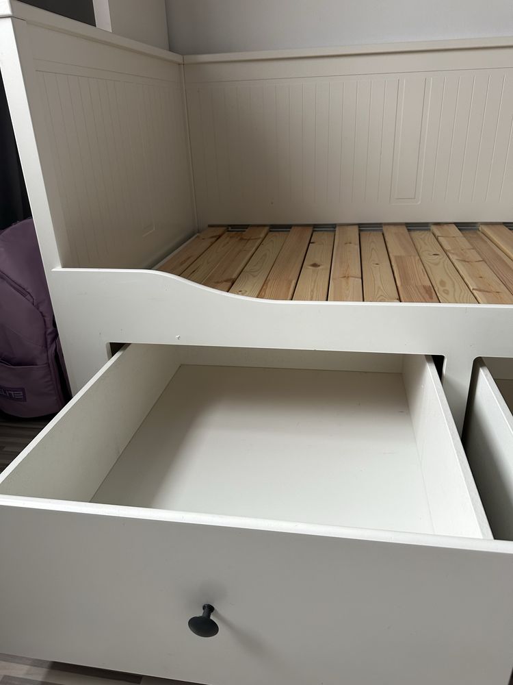 Łóżko Ikea Hemnes 80x200cm + dwa materace