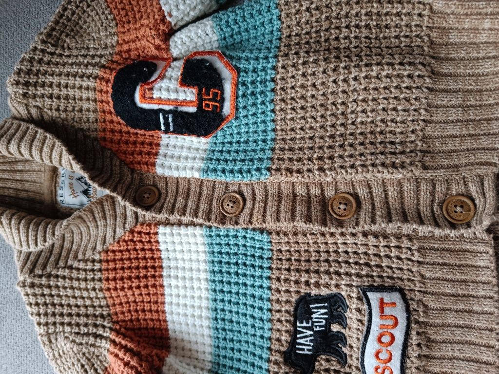 Sweter sweterek kardigan chłopięcy 92 Reserved bawełna