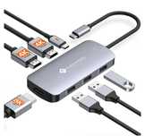 NOVOO Stacja dokująca 7 w 1 Podwójny monitor hub UBS C do 2 HDMI 4K