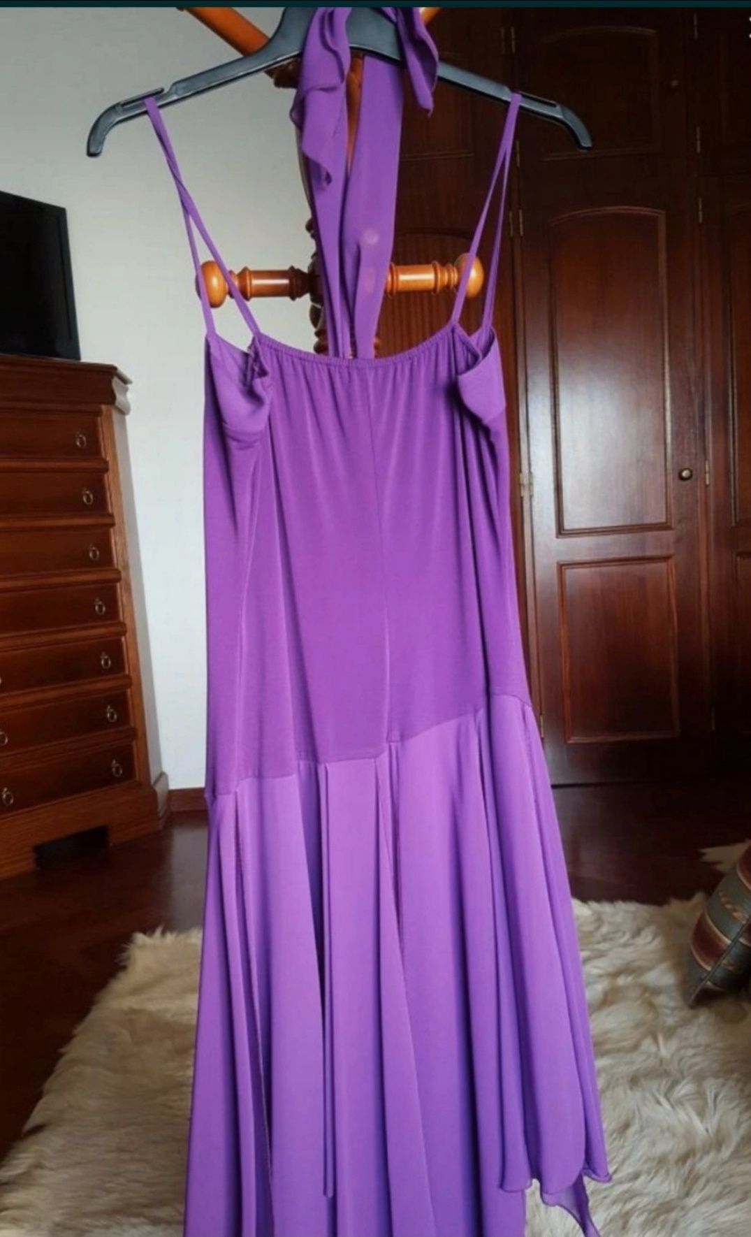 Vestido de cerimónia roxo nr. 44