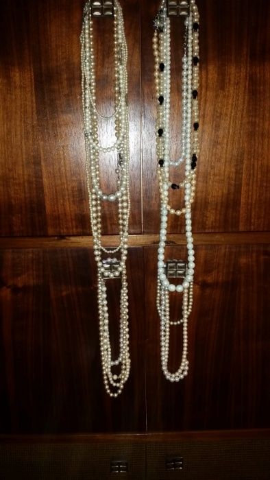 Colares vintage de pérolas falsas
