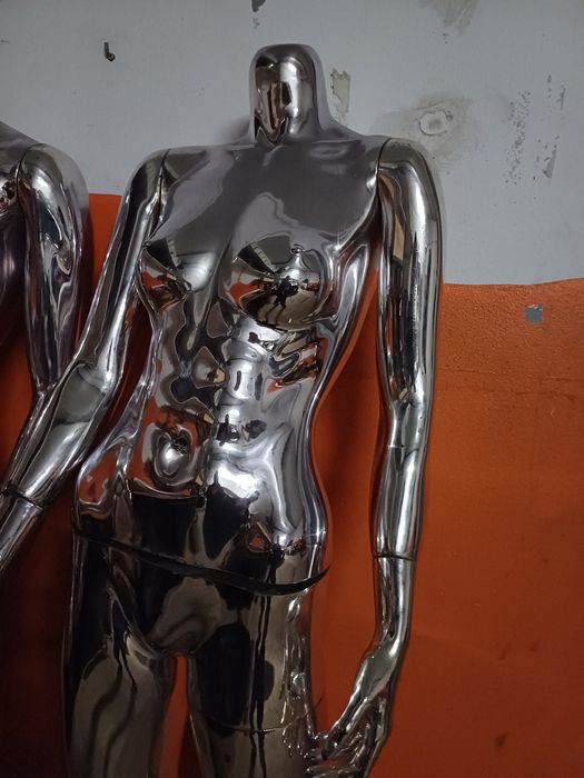 2 manequins cromados