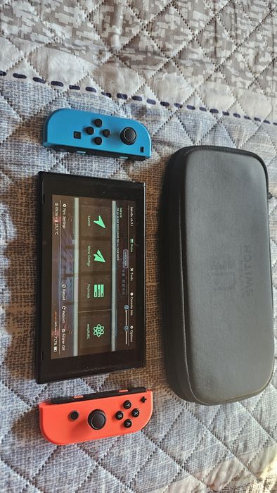 Nintendo switch desbloqueada com acessórios