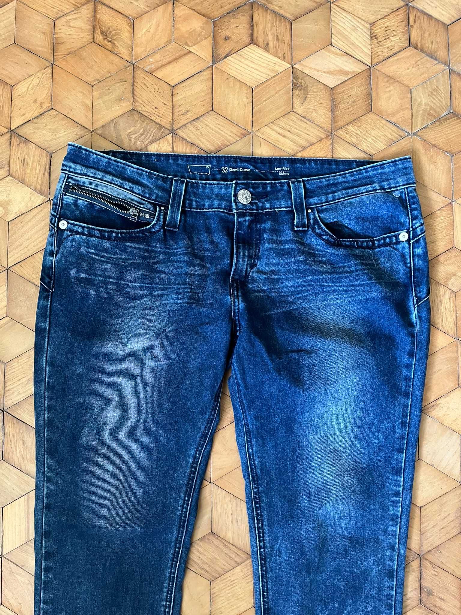 Spodnie jeans damskie Demi Curve W32/L34 proste skinny