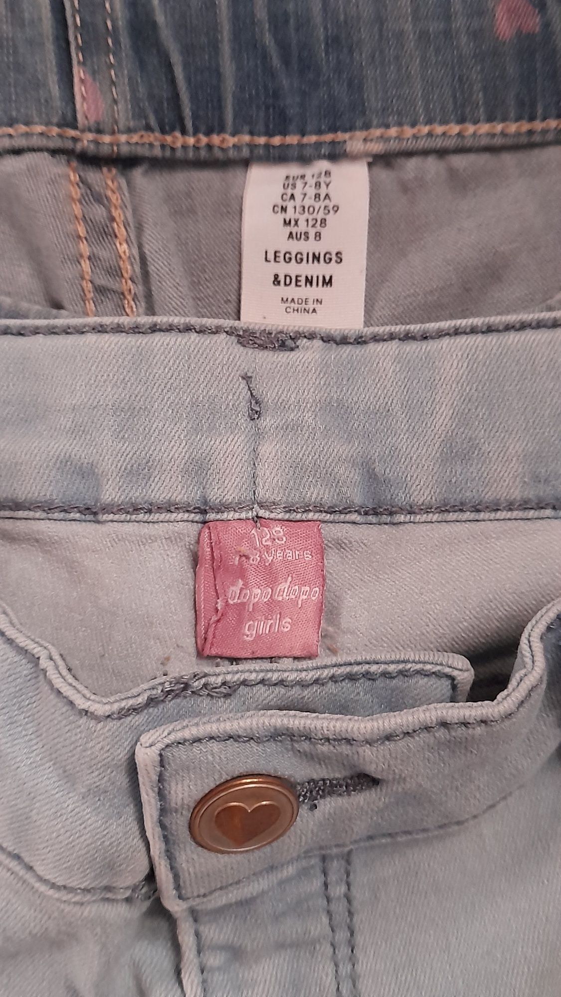 Spodnie dla dziewczynki roz. 128 firmy ,,H&M i dopo dopo girls"