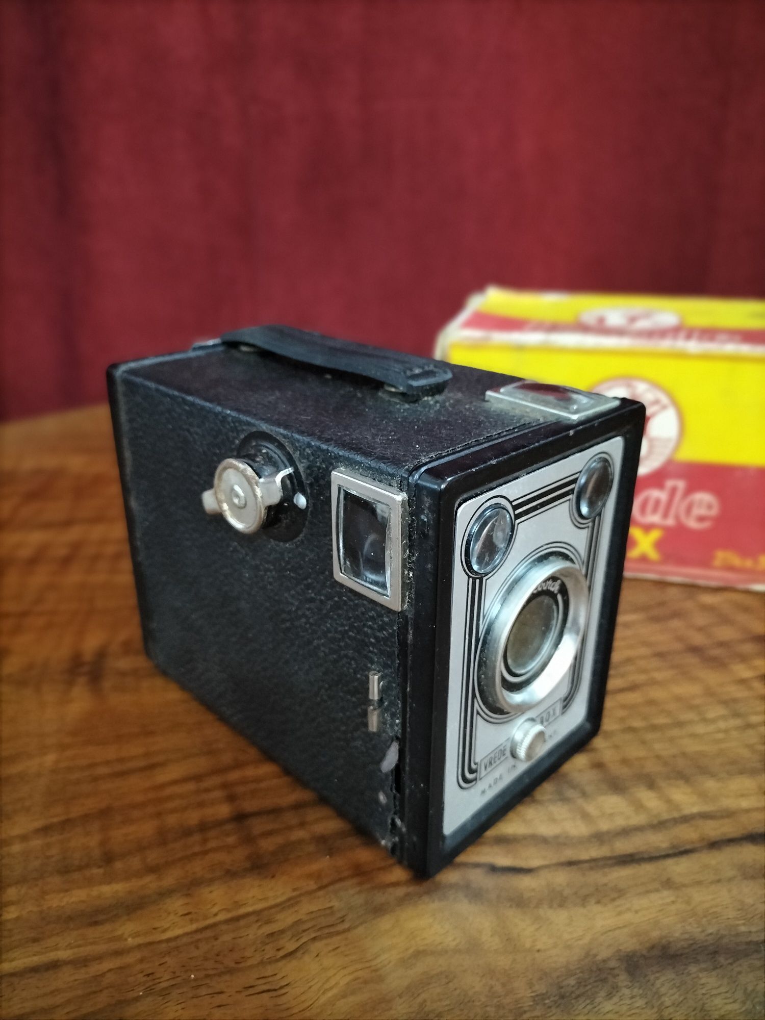 Máquina fotográfica vintage para coleção