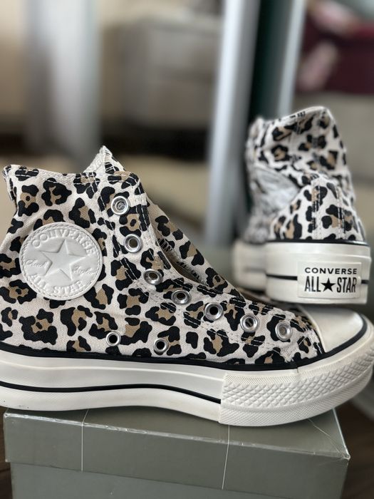 Кеди конверс леопадові 37 розмір