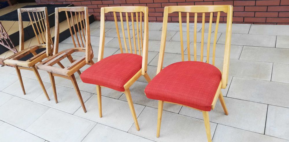 Krzesła atr deco prl czeskie nabytok tatra skandynawskie