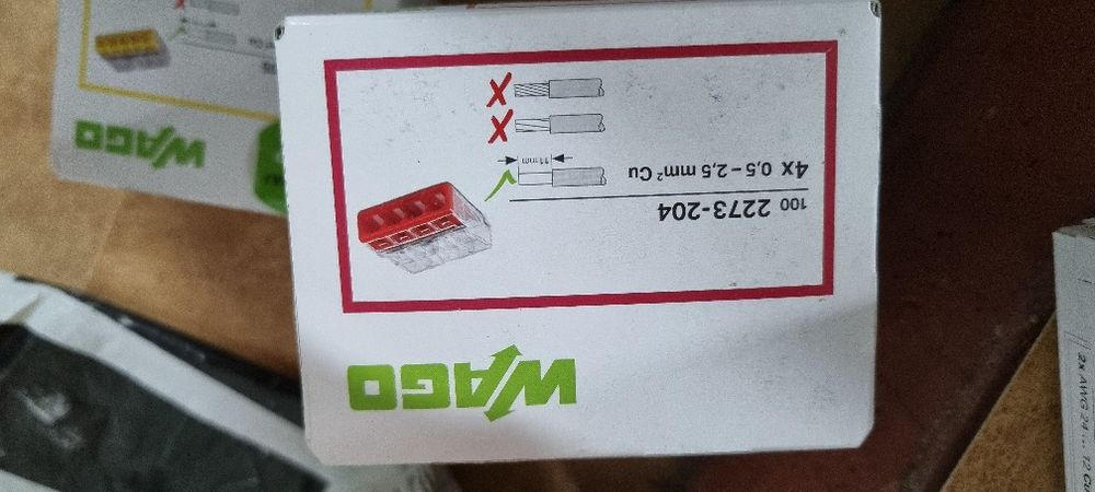 Wago szybkozłączki linka drut